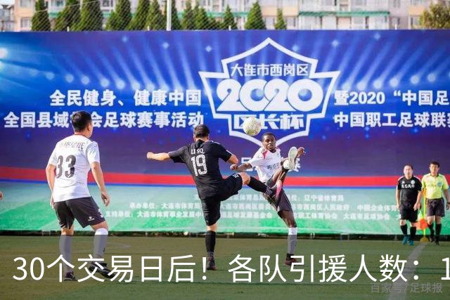 30个交易日后！各队引援人数：1队9人，4队5人，1队0人！